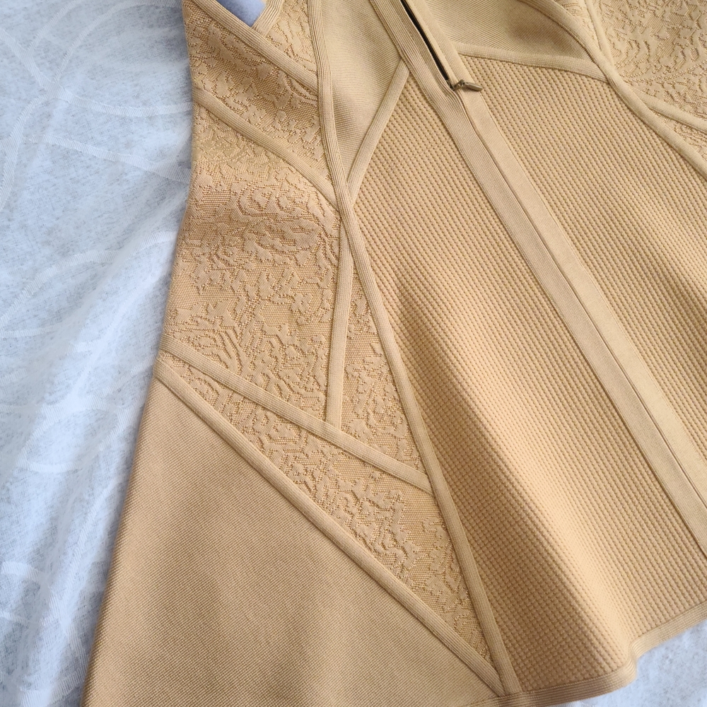 Herve Leger Yellow Mini Dress with Lavender and Blush Accents - Picture 10 of 10